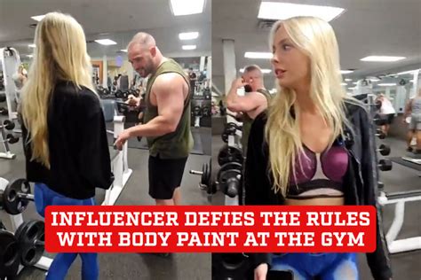 natalie reynolds body paint in gym|‘Naked’ woman blasted for body paint blunder at gym issues fake。